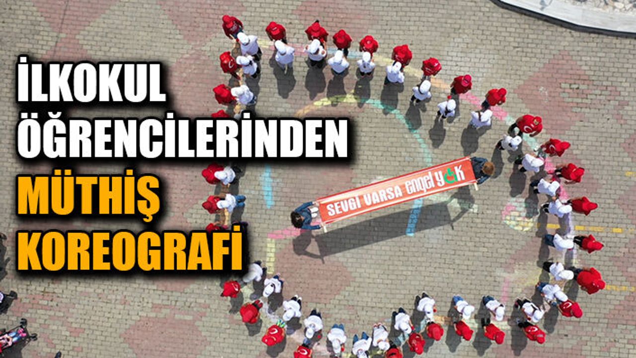 Öğrencilerden engelliler için müthiş koreografi
