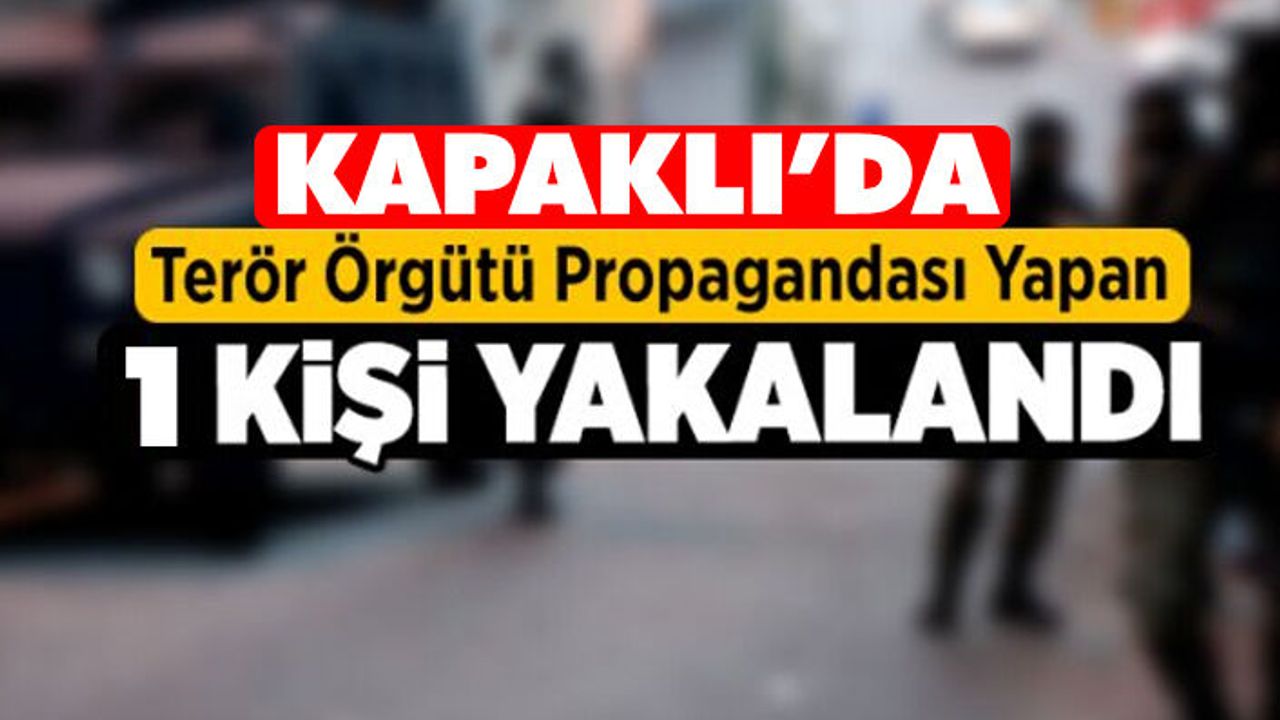 Kapaklı’da terör operasyonu: 1 gözaltı