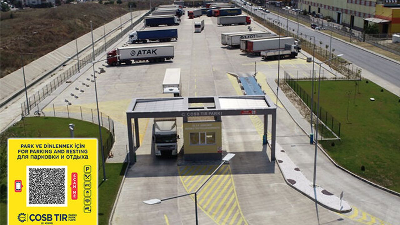 TIR parkına ulaşım için QR kod kullanılacak