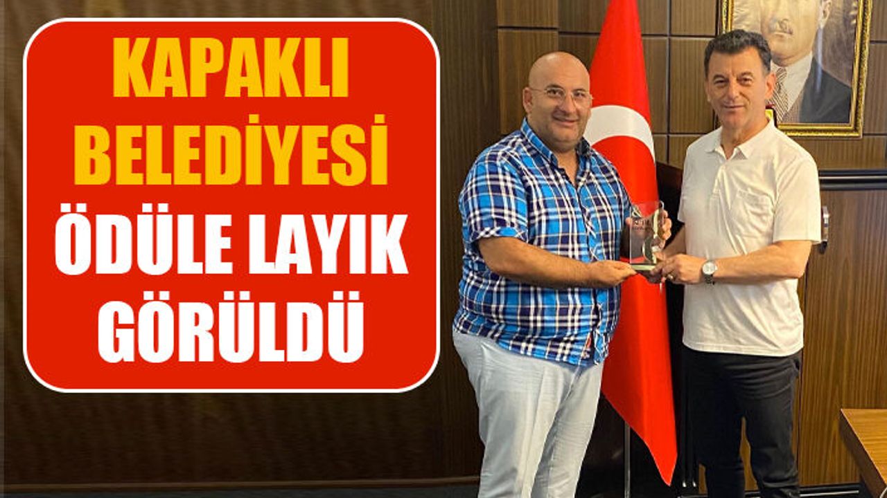 Kapaklı Belediyesi aşevi projesi ile ödüle layık görüldü