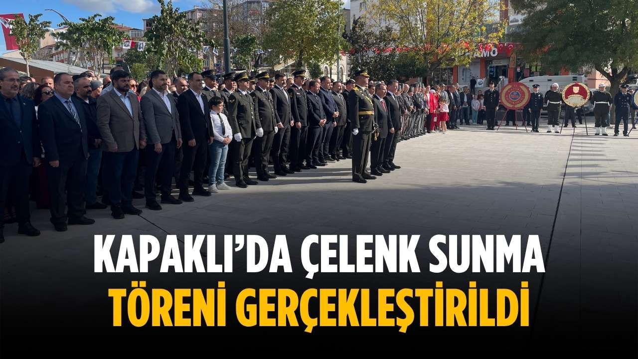 Kapaklı’da çelenk sunma töreni gerçekleştirildi