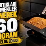 Yemek artıkları ve ekmekler işlenerek 160 kilogram mama elde edildi