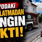 Banyodaki aydınlatmadan yangın çıktı