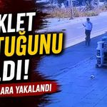 Bisiklet koltuğunu çaldı! Kameralara yakalandı