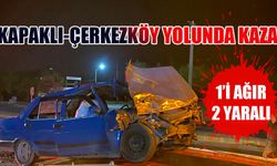 Kapaklı-Çerkezköy yolunda kaza: 1'i ağır, 2 yaralı
