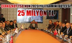 Çerkezköy TSO'nun 2023 yılı tahmini bütçesi 25 milyon TL