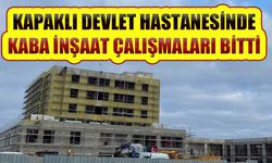 Kapaklı Devlet Hastanesinde kaba inşaat çalışmaları bitti
