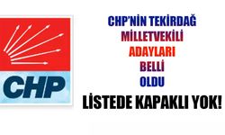 CHP'nin Tekirdağ adayları belli oldu