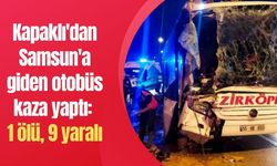 Kapaklı'dan Samsun'a giden otobüs kaza yaptı: 1 ölü, 9 yaralı
