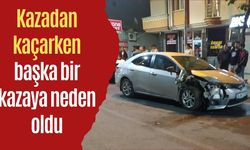 Kazadan kaçarken başka bir kazaya neden oldu