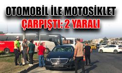 Otomobil ile motosiklet çarpıştı: 2 yaralı