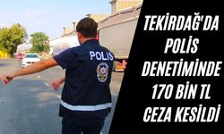 Tekirdağ'da polis denetiminde 170 bin TL ceza kesildi