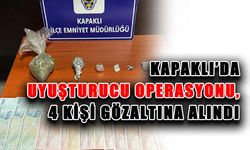 Kapaklı'da uyuşturucu operasyonu, 4 kişi gözaltına alındı