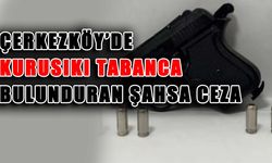 Çerkezköy’de kurusıkı tabanca bulunduran şahsa ceza