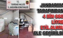 Jandarma tarafından 4 bin 660 litre etil alkol ele geçirildi