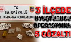 3 ilçede uyuşturucu operasyonu: 5 gözaltı