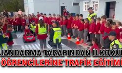 Jandarma tarafından ilkokul öğrencilerine trafik eğitimi