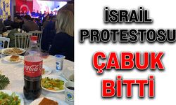 İsrail protestosu çabuk bitti