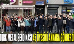 Türk Metal Sendikası 45 üyesini Ankara gönderdi