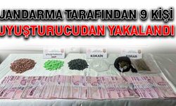 Jandarma tarafından 9 kişi uyuşturucudan yakalandı