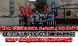 Türk Eğitim-Sen: Kapaklı Belediyesi Ortaokulu’nda öğretmenimize darp girişiminde bulunuldu