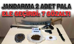 Jandarma 2 adet pala ele geçirdi: 7 gözaltı