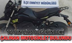 73 bin lira değerindeki çalınan motosiklet bulundu