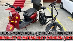 Hırsız yakalandı: Çaldığı elektrikli bisiklet ve motosiklet evinden çıktı