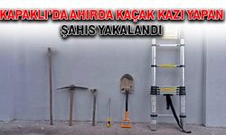 Kapaklı’da ahırda kaçak kazı yapan şahıs yakalandı