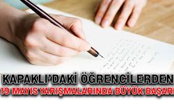 Kapaklı’daki öğrencilerden 19 Mayıs yarışmalarında büyük başarı