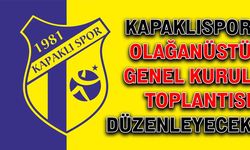 Kapaklıspor, olağanüstü genel kurul toplantısı düzenleyecek