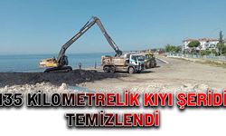 135 kilometrelik kıyı şeridi temizlendi