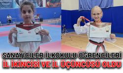 Sanayiciler İlkokulu öğrencileri il ikincisi ve il üçüncüsü oldu