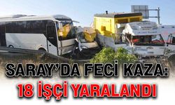 Saray’da feci kaza: 18 işçi yaralandı