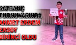 Satranç turnuvasında Ahmet Erdem Ersoy birinci oldu