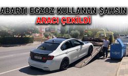 Abartı egzoz kullanan şahsın aracı çekildi