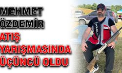 Mehmet Özdemir, atış yarışmasında üçüncü oldu