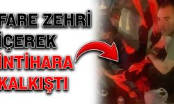 Fare zehri içerek intihara kalkıştı