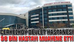 Çerkezköy Devlet Hastanesi 98 bin hastayı muayene etti