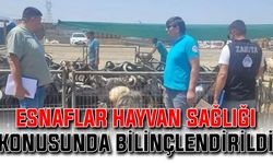 Esnaflar hayvan sağlığı konusunda bilinçlendirildi