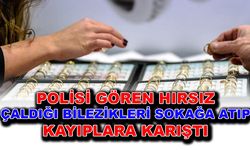 Polisi gören hırsız, çaldığı bilezikleri sokağa atıp kayıplara karıştı