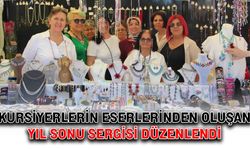 Kursiyerlerin eserlerinden oluşan yıl sonu sergisi düzenlendi