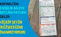 Kapaklı’da 3 kişilik aileye 937 lira fatura geldi