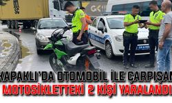 Kapaklı’da otomobil ile çarpışan motosikletteki 2 kişi yaralandı