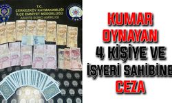 Kumar oynayan 4 kişiye ve işyeri sahibine ceza