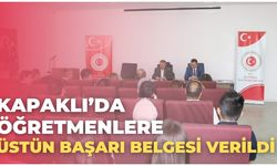 Kapaklı’da öğretmenlere üstün başarı belgesi verildi