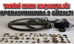 Tarihi eser kaçakçılığı operasyonunda 2 gözaltı