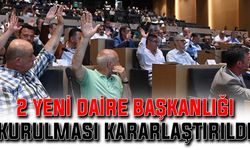 2 yeni daire başkanlığı kurulması kararlaştırıldı