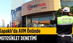 Kapaklı’da AVM önünde motosiklet denetimi