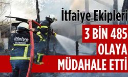 İtfaiye ekipleri 3 bin 485 olaya müdahale etti